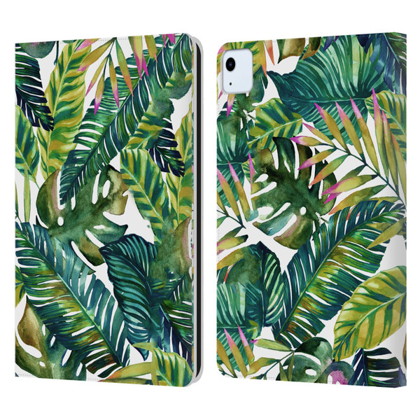 Mark Ashkenazi Banana Life Tropical Leaves Leather Book Wallet Case Cover For Apple iPad Air 11 2020/2022/2024