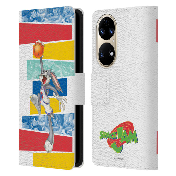 Space Jam (1996) Graphics Bugs Bunny Leather Book Wallet Case Cover For Huawei P50