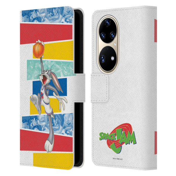 Space Jam (1996) Graphics Bugs Bunny Leather Book Wallet Case Cover For Huawei P50 Pro