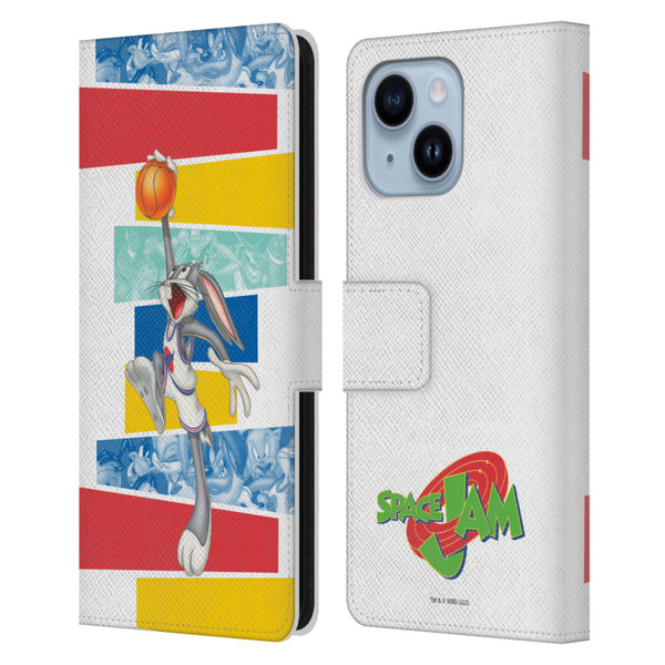 Space Jam (1996) Graphics Bugs Bunny Leather Book Wallet Case Cover For Apple iPhone 14 Plus