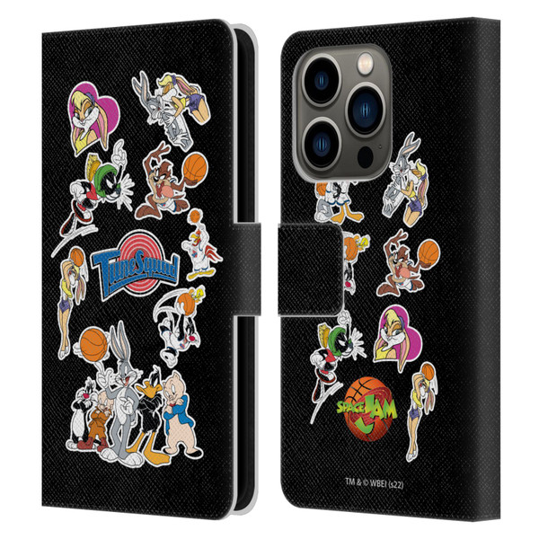 Space Jam (1996) Graphics Tune Squad Leather Book Wallet Case Cover For Apple iPhone 14 Pro