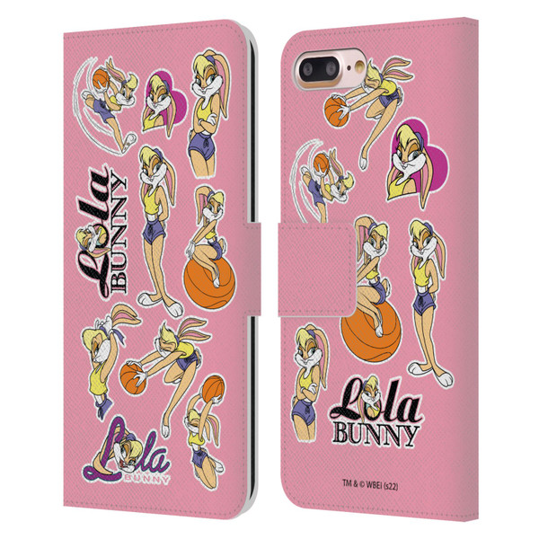 Space Jam (1996) Graphics Lola Bunny Leather Book Wallet Case Cover For Apple iPhone 7 Plus / iPhone 8 Plus