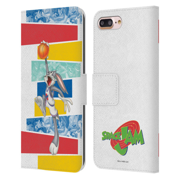 Space Jam (1996) Graphics Bugs Bunny Leather Book Wallet Case Cover For Apple iPhone 7 Plus / iPhone 8 Plus
