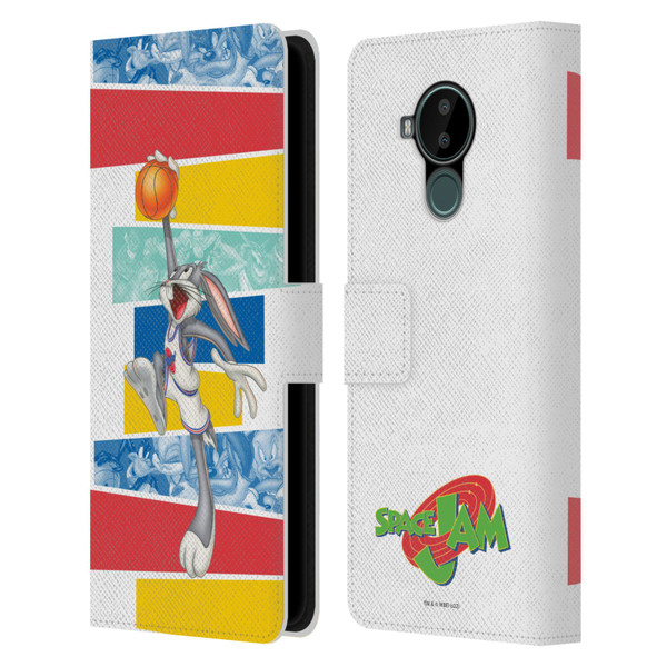 Space Jam (1996) Graphics Bugs Bunny Leather Book Wallet Case Cover For Nokia C30