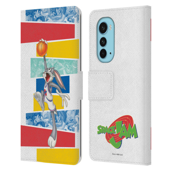Space Jam (1996) Graphics Bugs Bunny Leather Book Wallet Case Cover For Motorola Edge (2022)
