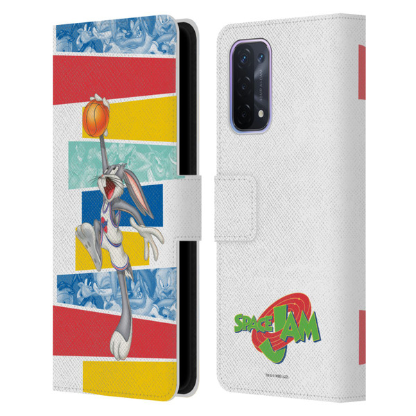 Space Jam (1996) Graphics Bugs Bunny Leather Book Wallet Case Cover For OPPO A54 5G