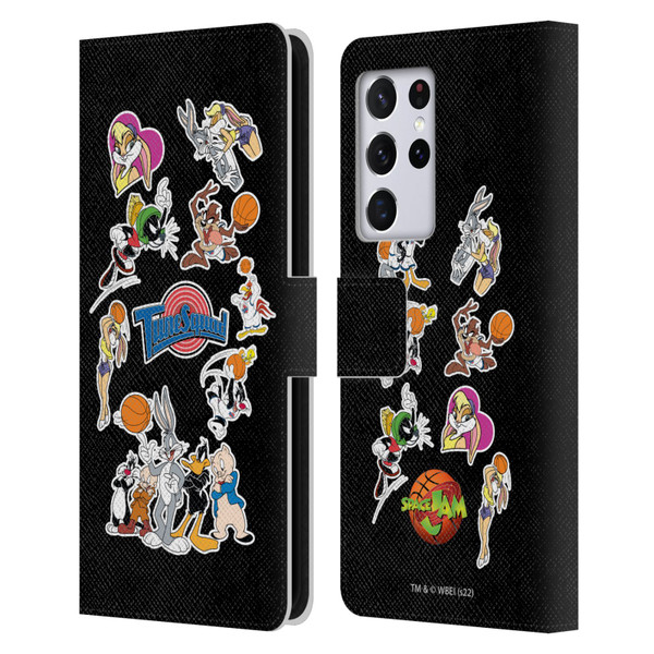 Space Jam (1996) Graphics Tune Squad Leather Book Wallet Case Cover For Samsung Galaxy S21 Ultra 5G