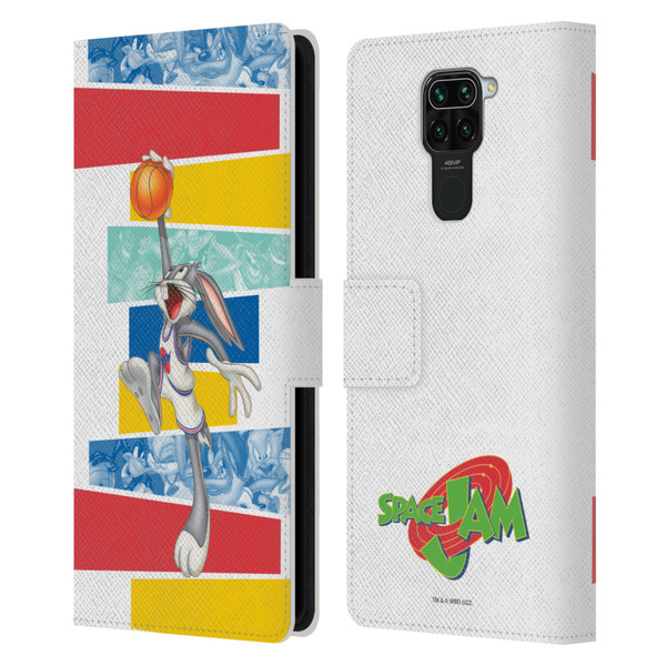 Space Jam (1996) Graphics Bugs Bunny Leather Book Wallet Case Cover For Xiaomi Redmi Note 9 / Redmi 10X 4G