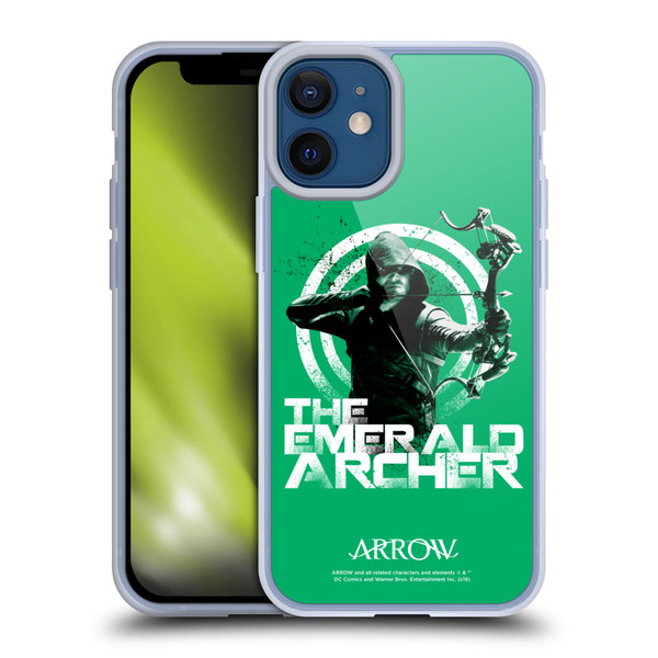 Arrow TV Series Graphics The Emerald Archer Soft Gel Case for Apple iPhone 12 Mini