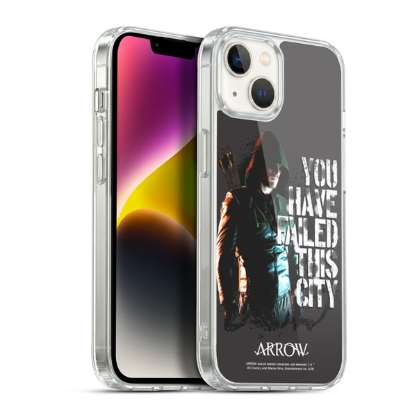 Arrow TV Series Graphics You Have Failed This City Soft Gel Case for Apple iPhone 14 Plus & MagSafe