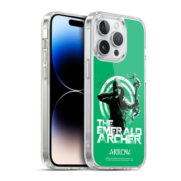 Arrow TV Series Graphics The Emerald Archer Soft Gel Case for Apple iPhone 14 Pro & MagSafe