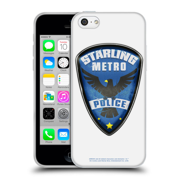 Arrow TV Series Graphics Starling Police Badge Soft Gel Case for Apple iPhone 5c