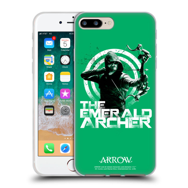 Arrow TV Series Graphics The Emerald Archer Soft Gel Case for Apple iPhone 7 Plus / iPhone 8 Plus