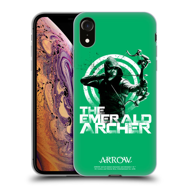 Arrow TV Series Graphics The Emerald Archer Soft Gel Case for Apple iPhone XR