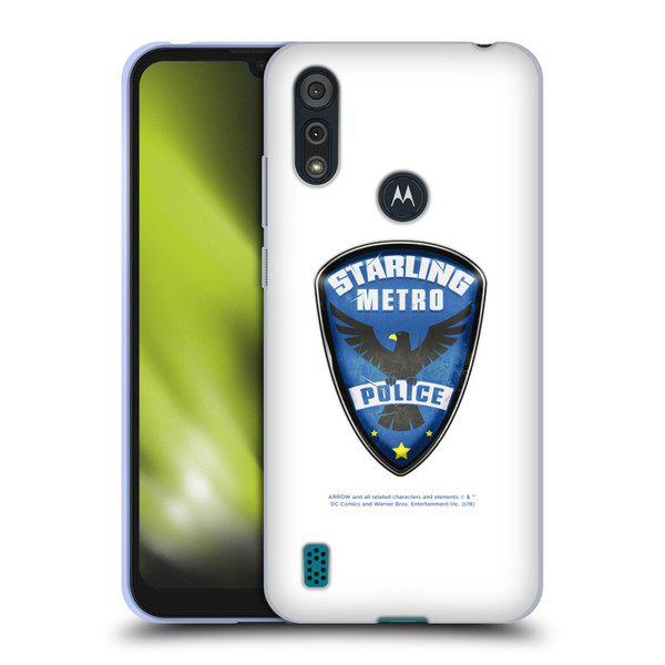 Arrow TV Series Graphics Starling Police Badge Soft Gel Case for Motorola Moto E6s (2020)