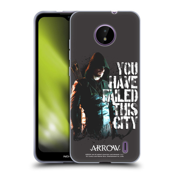 Arrow TV Series Graphics You Have Failed This City Soft Gel Case for Nokia C10 / C20