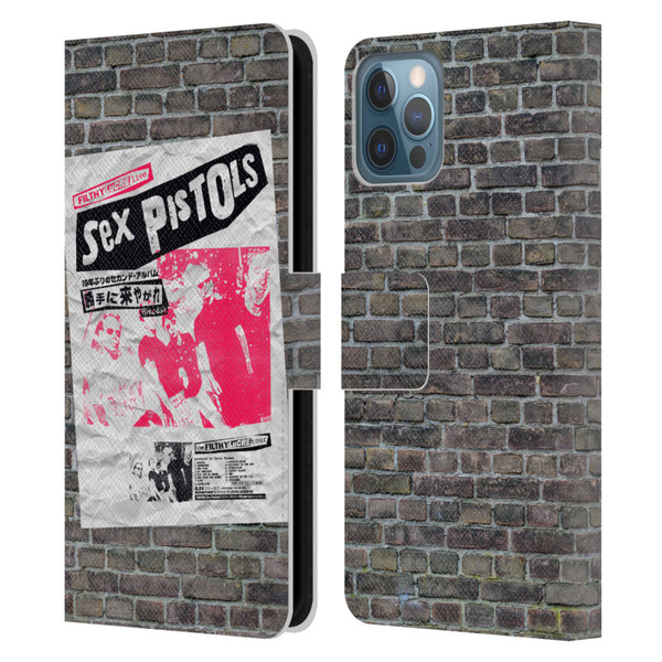 Sex Pistols Band Art Filthy Lucre Japan Leather Book Wallet Case Cover For Apple iPhone 12 / iPhone 12 Pro