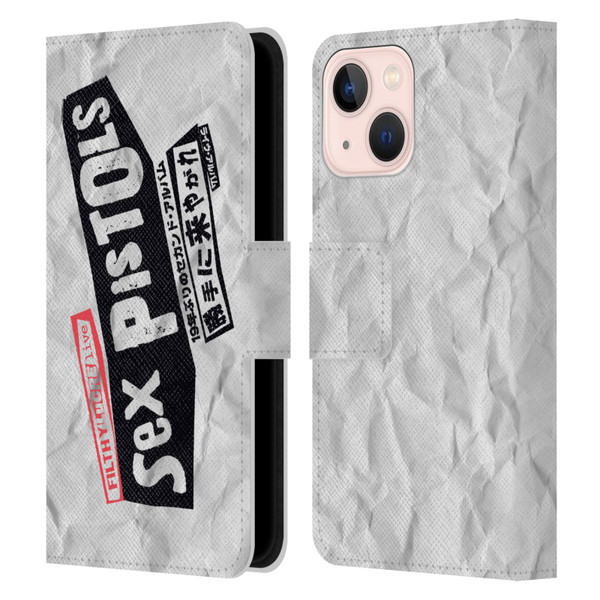 Sex Pistols Band Art Filthy Lucre Live Leather Book Wallet Case Cover For Apple iPhone 13 Mini