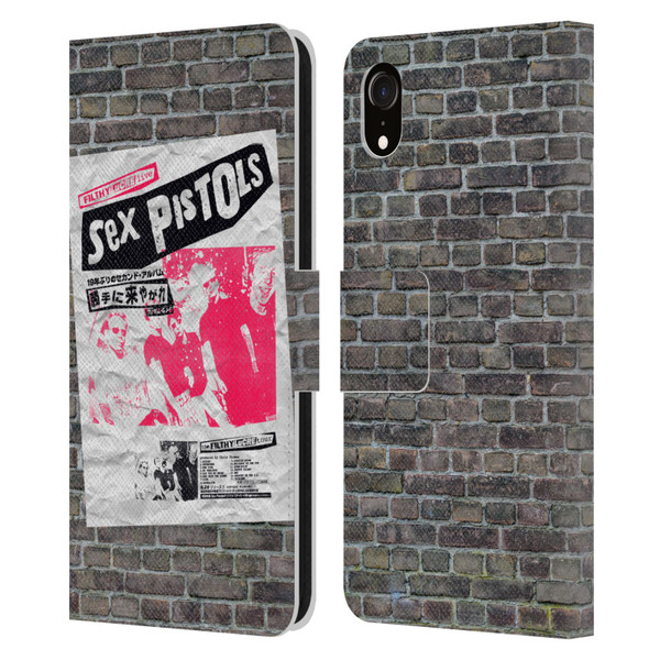 Sex Pistols Band Art Filthy Lucre Japan Leather Book Wallet Case Cover For Apple iPhone XR