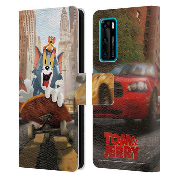 Tom And Jerry Movie (2021) Graphics Best Of Enemies Leather Book Wallet Case Cover For Huawei P40 5G