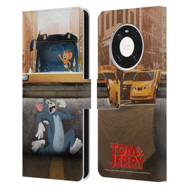 Tom And Jerry Movie (2021) Graphics Rolling Leather Book Wallet Case Cover For Huawei Mate 40 Pro 5G
