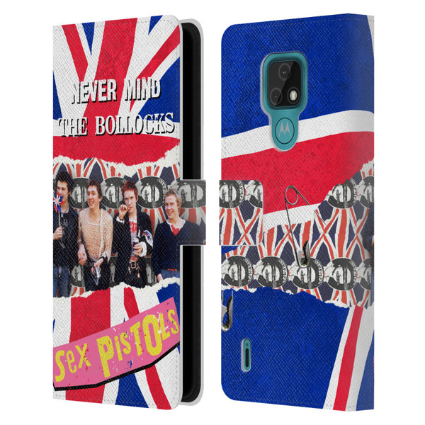 Sex Pistols Band Art Group Photo Leather Book Wallet Case Cover For Motorola Moto E7