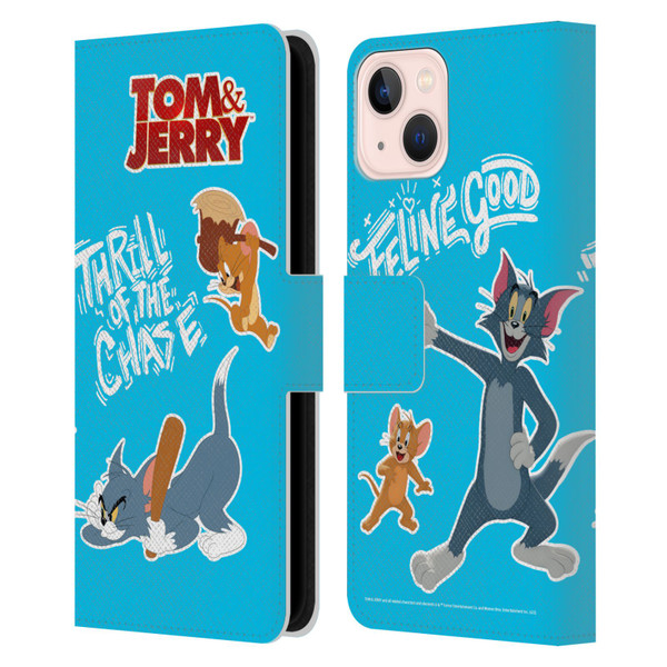 Tom And Jerry Movie (2021) Graphics Characters 2 Leather Book Wallet Case Cover For Apple iPhone 13