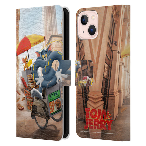 Tom And Jerry Movie (2021) Graphics Real World New Twist Leather Book Wallet Case Cover For Apple iPhone 13