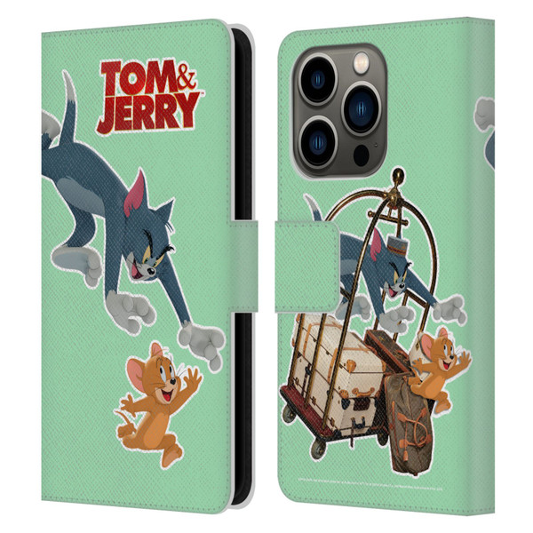 Tom And Jerry Movie (2021) Graphics Characters 1 Leather Book Wallet Case Cover For Apple iPhone 14 Pro