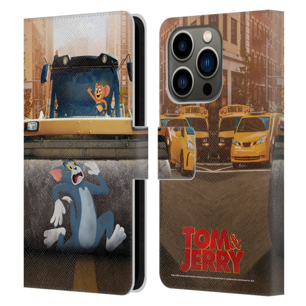 Tom And Jerry Movie (2021) Graphics Rolling Leather Book Wallet Case Cover For Apple iPhone 14 Pro