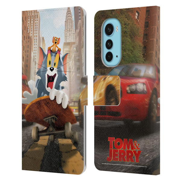 Tom And Jerry Movie (2021) Graphics Best Of Enemies Leather Book Wallet Case Cover For Motorola Edge (2022)