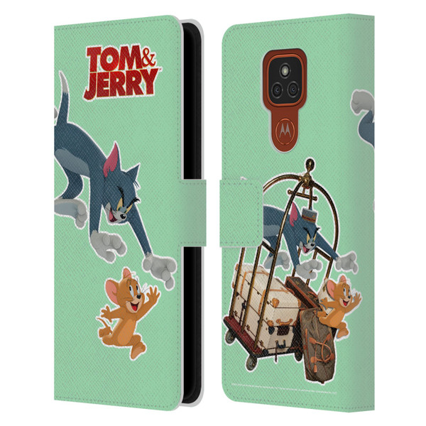 Tom And Jerry Movie (2021) Graphics Characters 1 Leather Book Wallet Case Cover For Motorola Moto E7 Plus