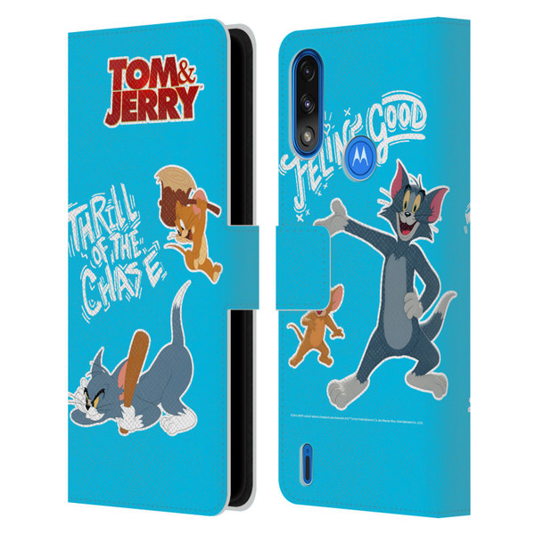 Tom And Jerry Movie (2021) Graphics Characters 2 Leather Book Wallet Case Cover For Motorola Moto E7 Power / Moto E7i Power