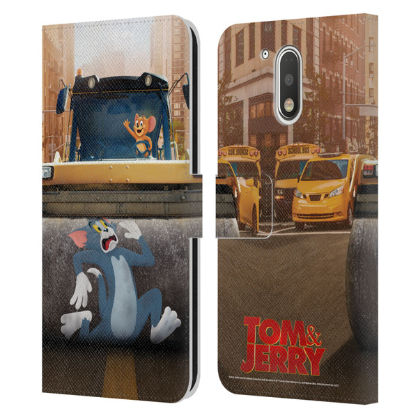 Tom And Jerry Movie (2021) Graphics Rolling Leather Book Wallet Case Cover For Motorola Moto G41