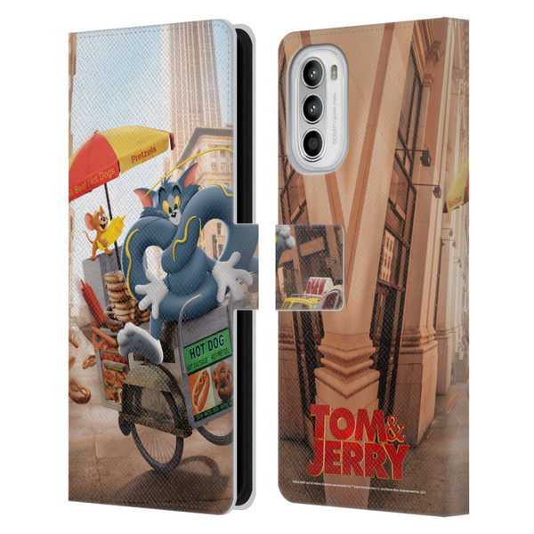 Tom And Jerry Movie (2021) Graphics Real World New Twist Leather Book Wallet Case Cover For Motorola Moto G52