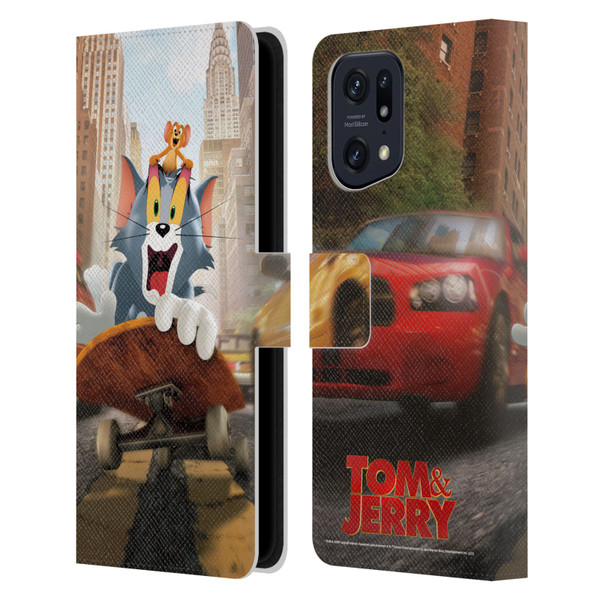 Tom And Jerry Movie (2021) Graphics Best Of Enemies Leather Book Wallet Case Cover For OPPO Find X5