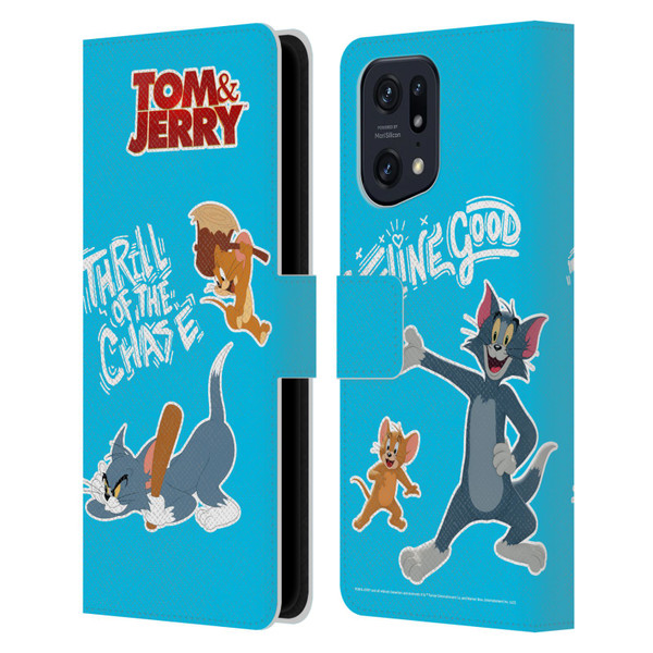 Tom And Jerry Movie (2021) Graphics Characters 2 Leather Book Wallet Case Cover For OPPO Find X5