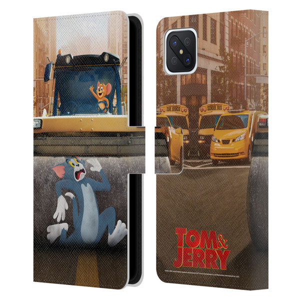 Tom And Jerry Movie (2021) Graphics Rolling Leather Book Wallet Case Cover For OPPO Reno4 Z 5G
