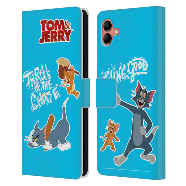 Tom And Jerry Movie (2021) Graphics Characters 2 Leather Book Wallet Case Cover For Samsung Galaxy A04 (2022)