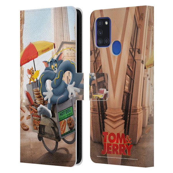 Tom And Jerry Movie (2021) Graphics Real World New Twist Leather Book Wallet Case Cover For Samsung Galaxy A21s (2020)
