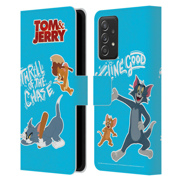 Tom And Jerry Movie (2021) Graphics Characters 2 Leather Book Wallet Case Cover For Samsung Galaxy A52 / A52s / 5G (2021)