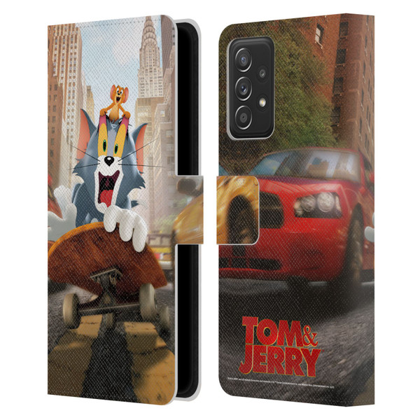 Tom And Jerry Movie (2021) Graphics Best Of Enemies Leather Book Wallet Case Cover For Samsung Galaxy A53 5G (2022)