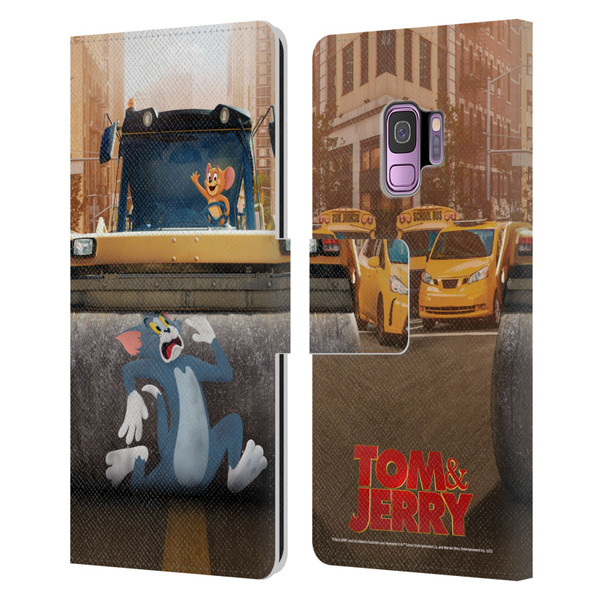 Tom And Jerry Movie (2021) Graphics Rolling Leather Book Wallet Case Cover For Samsung Galaxy S9