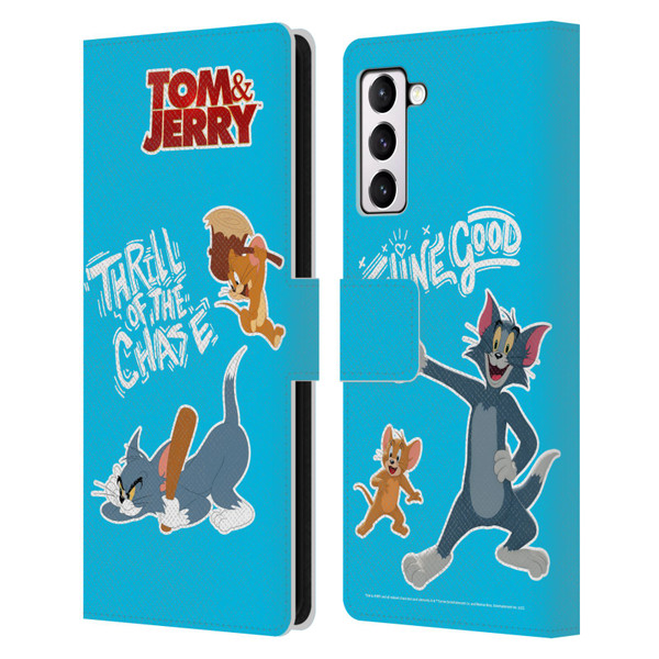 Tom And Jerry Movie (2021) Graphics Characters 2 Leather Book Wallet Case Cover For Samsung Galaxy S21+ 5G