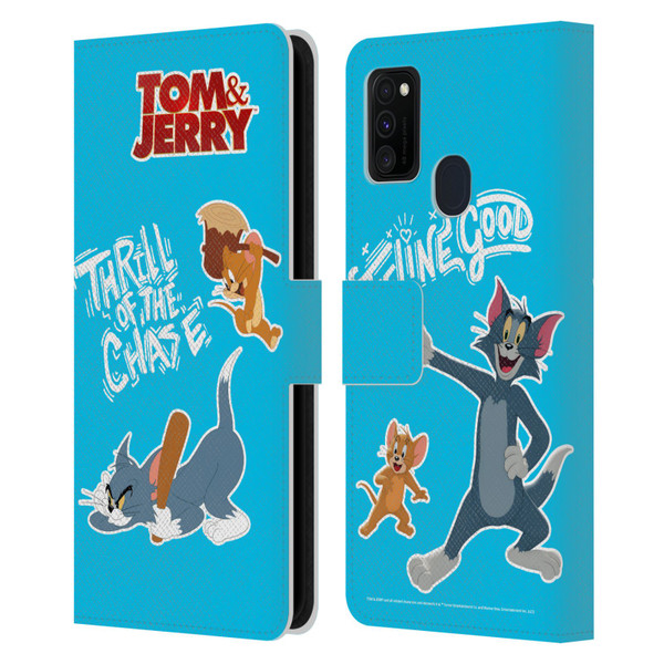 Tom And Jerry Movie (2021) Graphics Characters 2 Leather Book Wallet Case Cover For Samsung Galaxy M30s (2019)/M21 (2020)