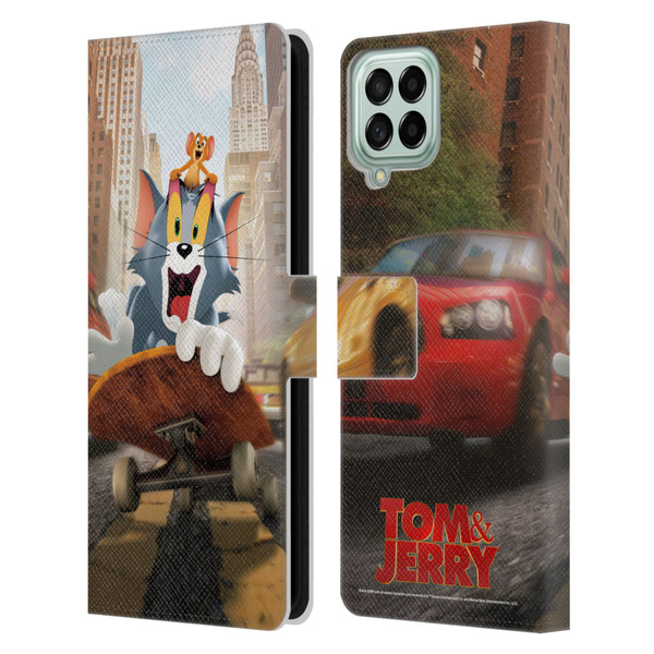 Tom And Jerry Movie (2021) Graphics Best Of Enemies Leather Book Wallet Case Cover For Samsung Galaxy M53 (2022)