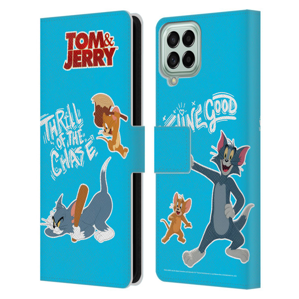 Tom And Jerry Movie (2021) Graphics Characters 2 Leather Book Wallet Case Cover For Samsung Galaxy M53 (2022)