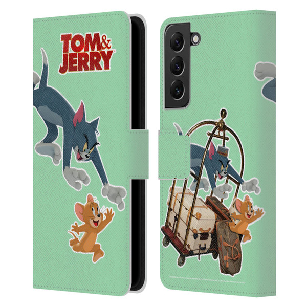 Tom And Jerry Movie (2021) Graphics Characters 1 Leather Book Wallet Case Cover For Samsung Galaxy S22+ 5G