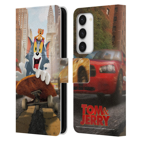 Tom And Jerry Movie (2021) Graphics Best Of Enemies Leather Book Wallet Case Cover For Samsung Galaxy S23 5G