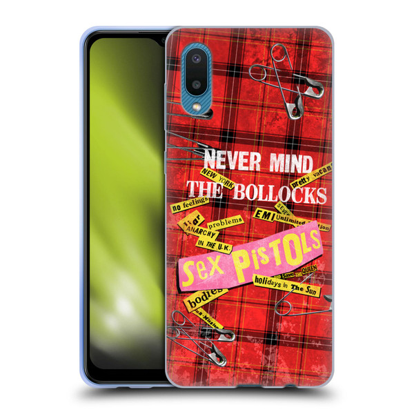 Sex Pistols Band Art Tartan Print Song Art Soft Gel Case for Samsung Galaxy A02/M02 (2021)